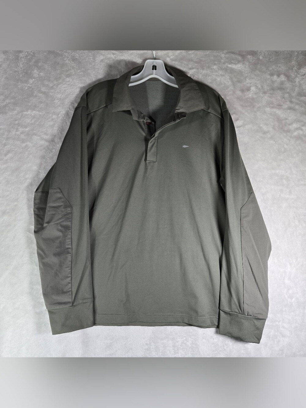 Goruck Long Sleeve Polo Shirt Mens Size Large L Green Performance Made In USA